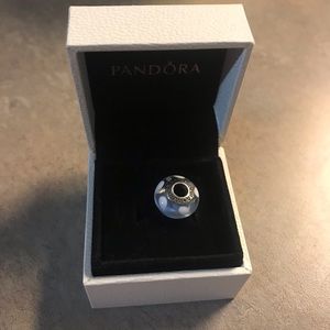Pandora Light Blue Swirl Murano Glass Bead Charm